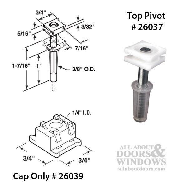 Alliance Pin Cap/Guide, H-Shape, Plastic - Dimensions