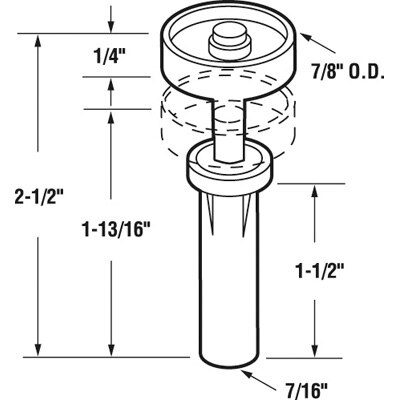 Dimensional Diagram – Pivot Wheel Assembly