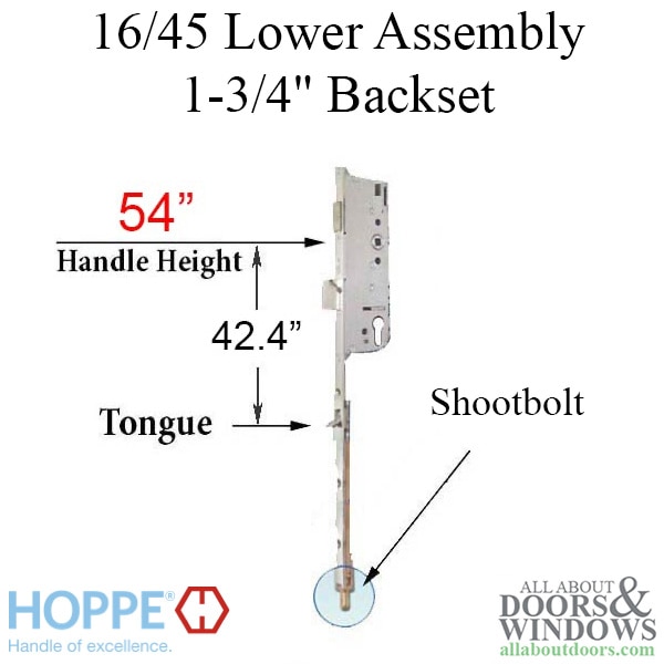 Hoppe Manual Tongue Shootbolt Lock