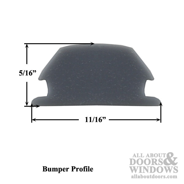 Close-Up – Gray Rubber Door Stop 