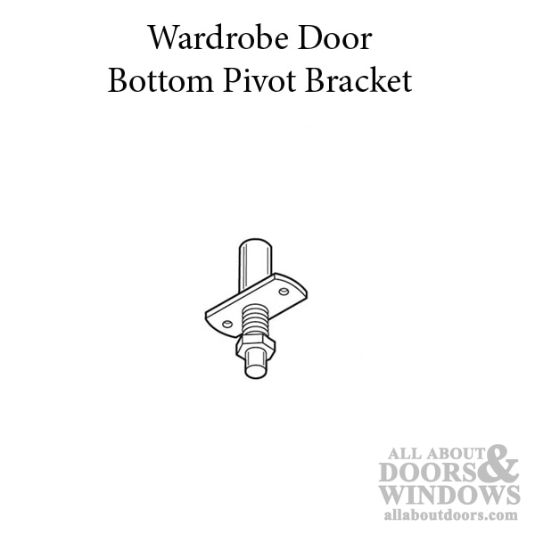 Adjustable Bottom Pivot Bracket for Wardrobe Closet Doors