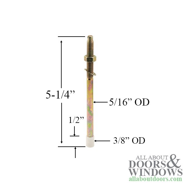 Pivot Rod, 5/16, Bottom, Threaded