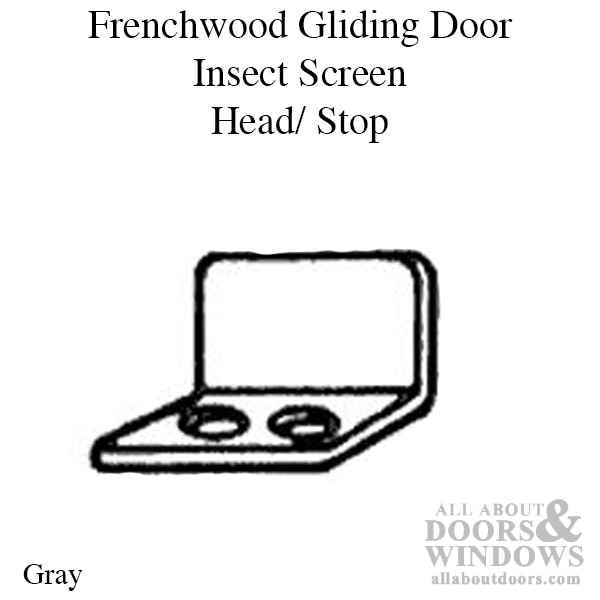 Andersen Frenchwood Gliding Door Insect Screen Bracket / Head Stop – Gray