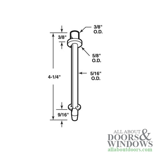 Pivot Rod, 5/16, Top