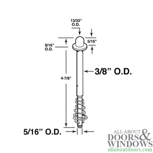 Pivot Rod, 3/8, Guide, w/ Cap