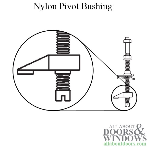 5/16 Nylon Threaded Pivot Bushing – Top View 