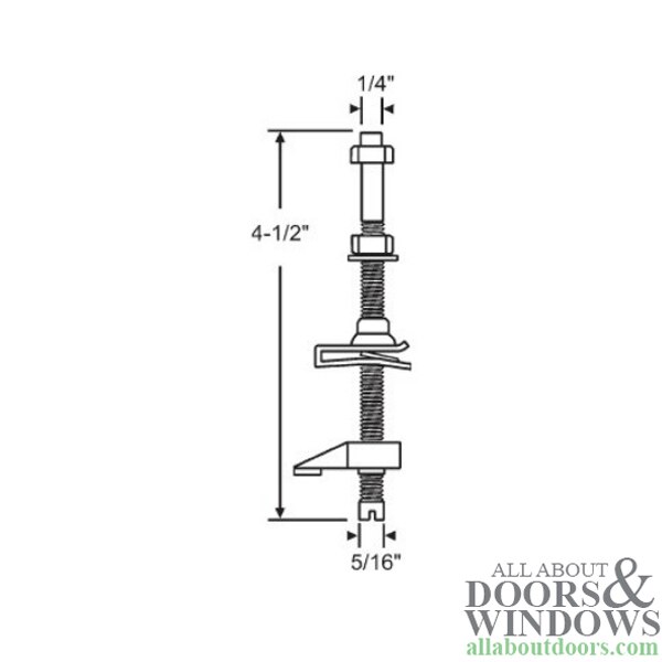 Side View of Nylon Bushing - Dimensions