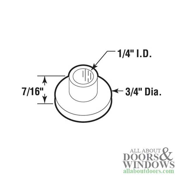 Pin Cap / Guide, 1/4 I.D., Nylon Replacement Each