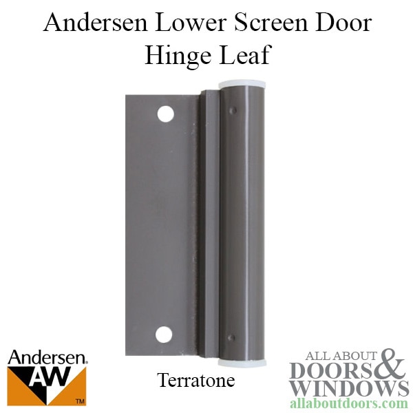 Andersen lower screen door hinge leaf for hinged doors with screws
