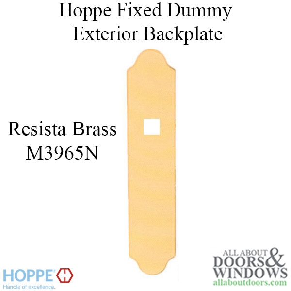 Fixed Dummy Exterior Backplate
