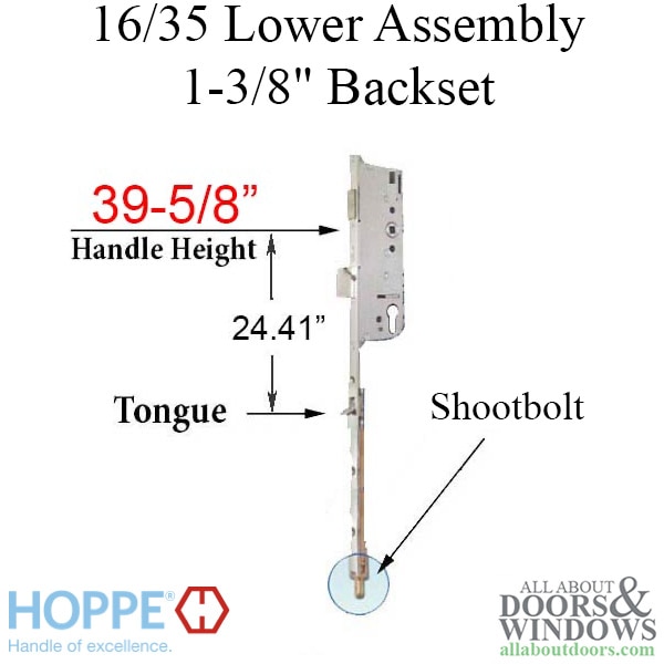 Hoppe Manual Tongue Shootbolt Lock