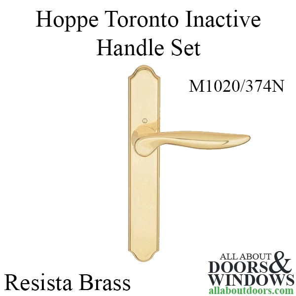 Hoppe Toronto Inactive Handle Set M1020/374N – Non-Keyed with Thumb-Turn Resista Brass