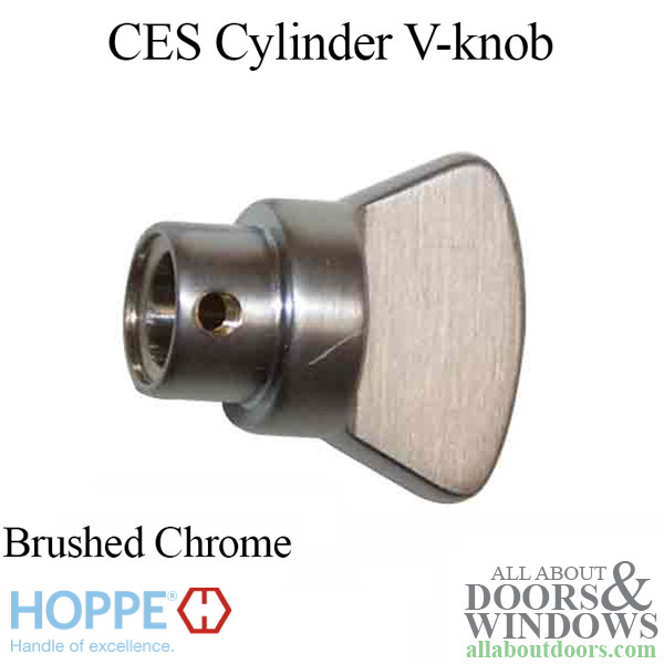 Hoppe V-knob CES thumbturn with Euro profile cylinder