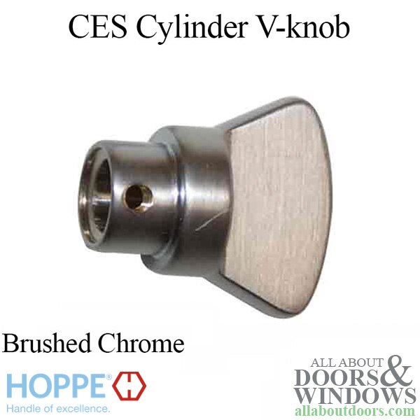 Hoppe V-knob CES thumbturn with Euro profile cylinder