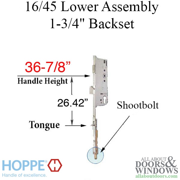 Hoppe Manual Tongue Shootbolt Lock