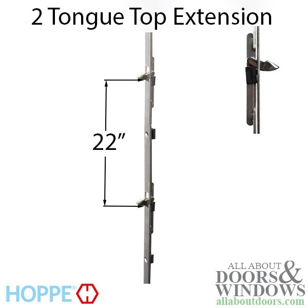 Hoppe 16mm Top Extension with 2 Tongues at 37.2 inches and 59.06 inches