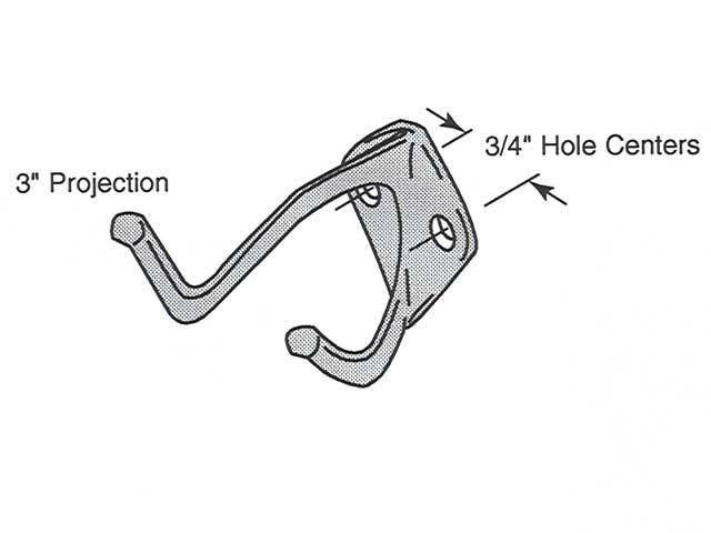 Chrome Coat Hook Dimensions
