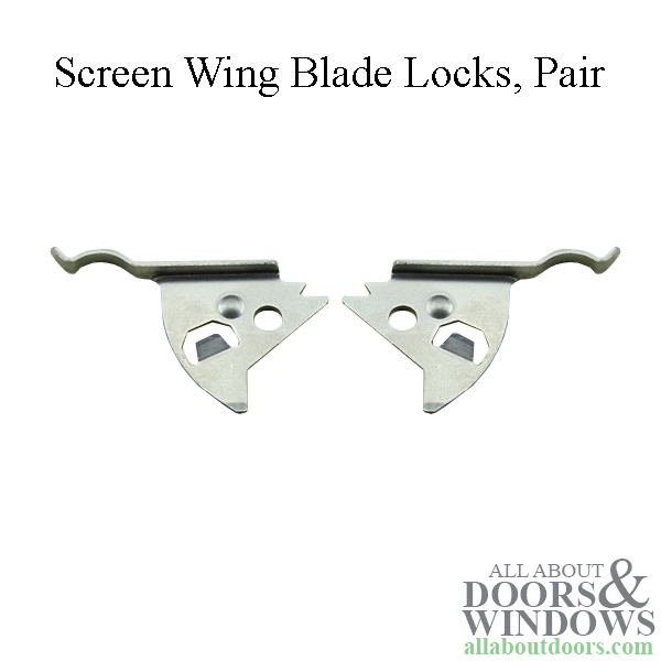 Screen wing blade locks