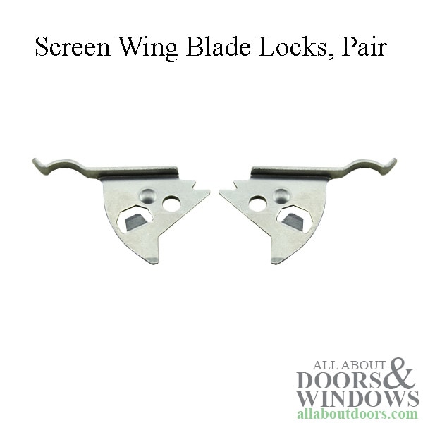 Screen wing blade locks