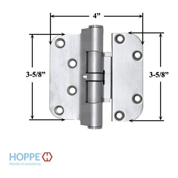 thumbnail image 2 of Hoppe Columbus 4 Inch Millennium 2D Horizontal Adjustable Door Hinge White 2 of 2