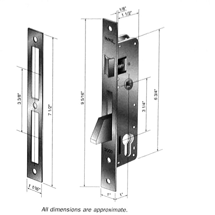 Papaiz Black Storm Door Lock & Handle Set – Fits 322 323 MZ35 Models, Universal