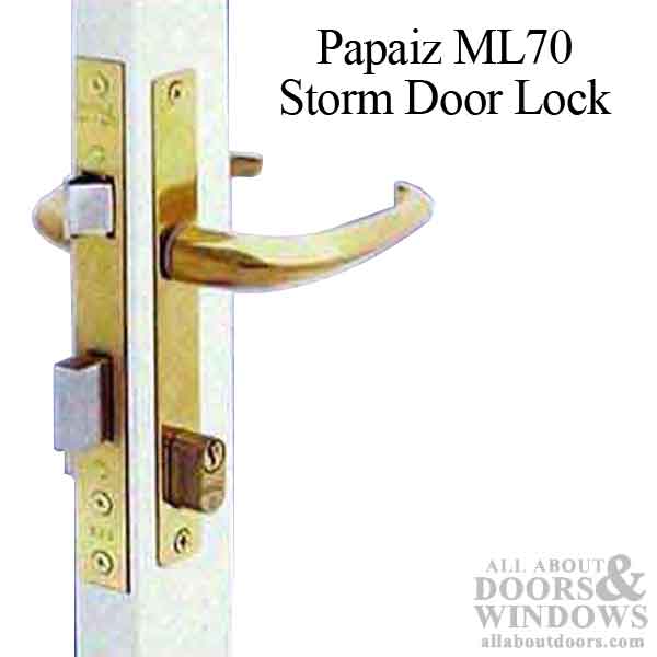 Emtek Storm Door Lock | Papaiz Handle Set Trim | Key both sides 