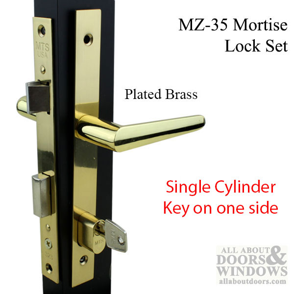 Replacement for Papaiz MZ35 Storm Door LOCK - Polished Brass