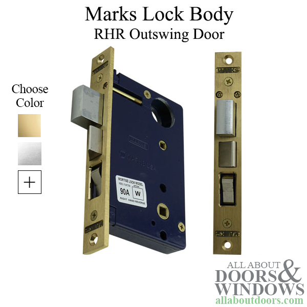 Lock Case, Marks Mortise, 90 Series LH RHR Choose Color