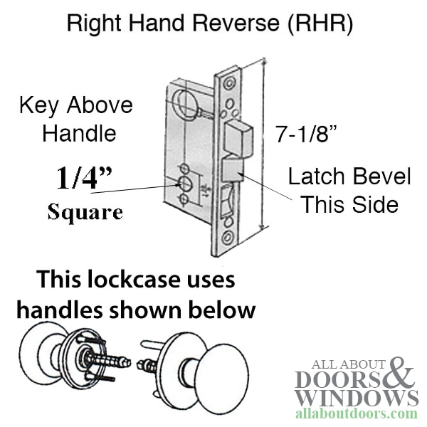 Lock Case, Marks Mortise, 90 Series LH RHR Choose Color