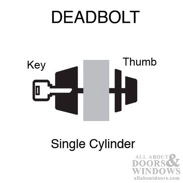 Snap-In Keyed Single Cylinder Deadbolt Lock - Polished Brass