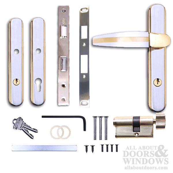 Andersen Storm Door Hardware Modern Design Two Tone Polished