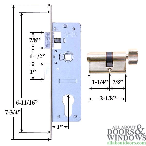 Andersen Traditional Storm Door Hardware Trim with Key Lock