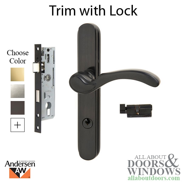 Andersen 92893 Traditional Storm Door Hardware Trim with Key Lock