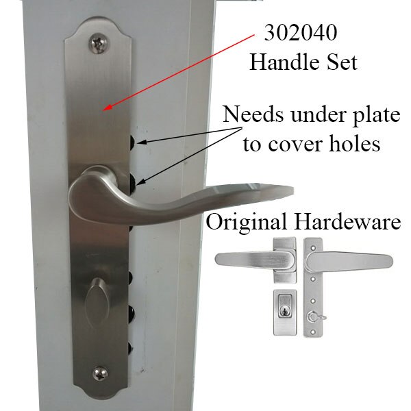 Home & Garden Building & Hardware Storm Door Handle & Latch SetWhite2 Piece for 1 Inch Thick