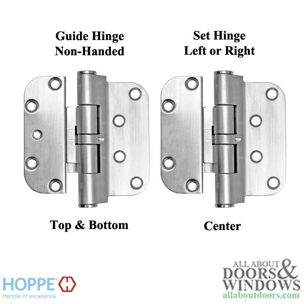 Hoppe Adjustable Set Hinge Left Hand Inswing Right Hand Outswing