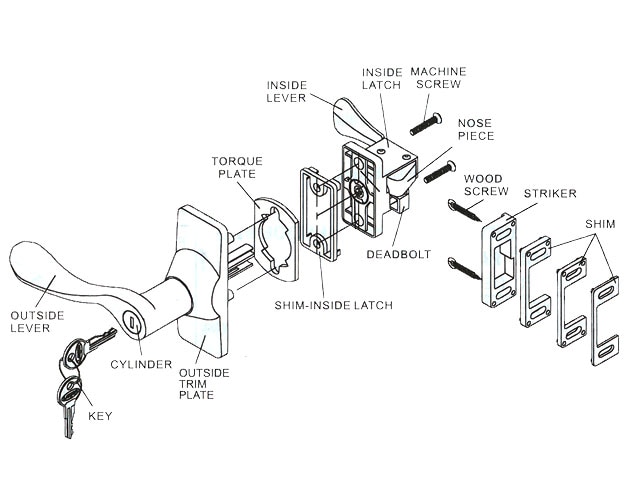 schlage door handle parts