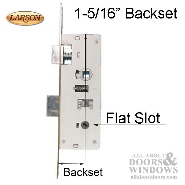 Larson Torino Brass Lever Handle Set Backset Description and Measurements