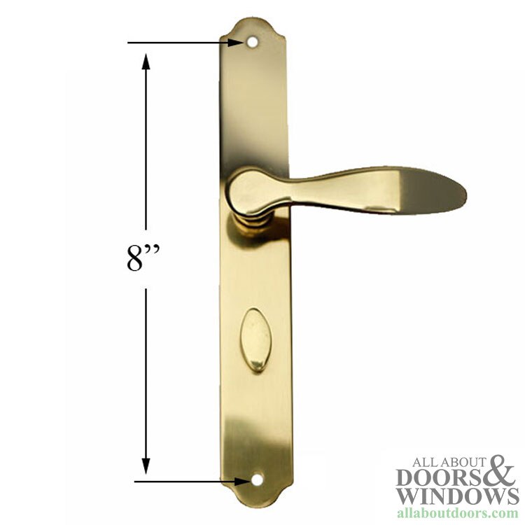 Profile Dimensions of the Larson Torino Brass Lever Handle Set