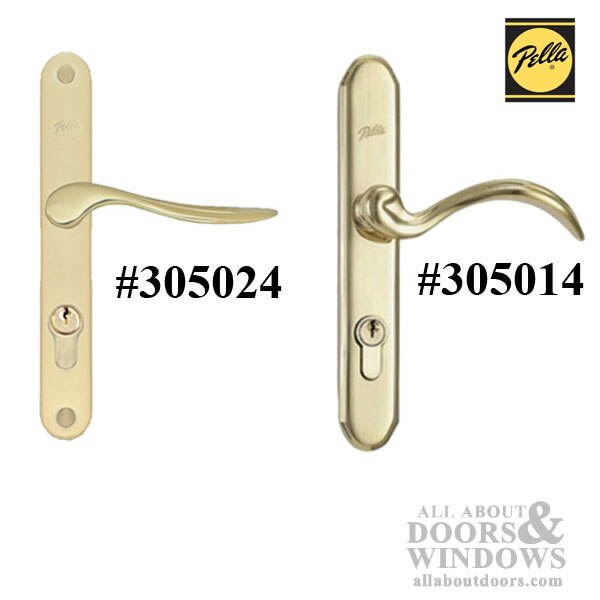 Discontinued Pella Select Deco Lever Handleset Polished Brass