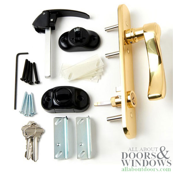Andersen Emco Keyed 3 Post Storm Door Hardware with Deadbolt - Contents