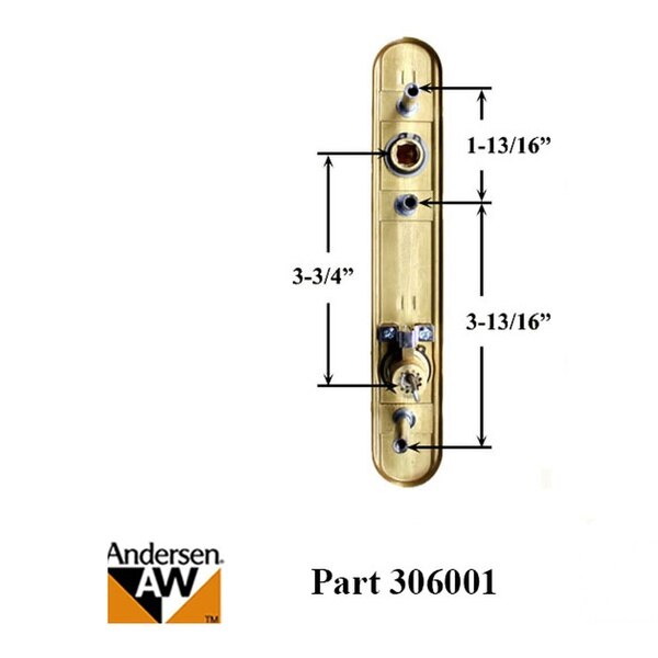 Andersen Storm Door Handle Set With Deadbolt – Fits 1.5 Inch Doors (White/Black)