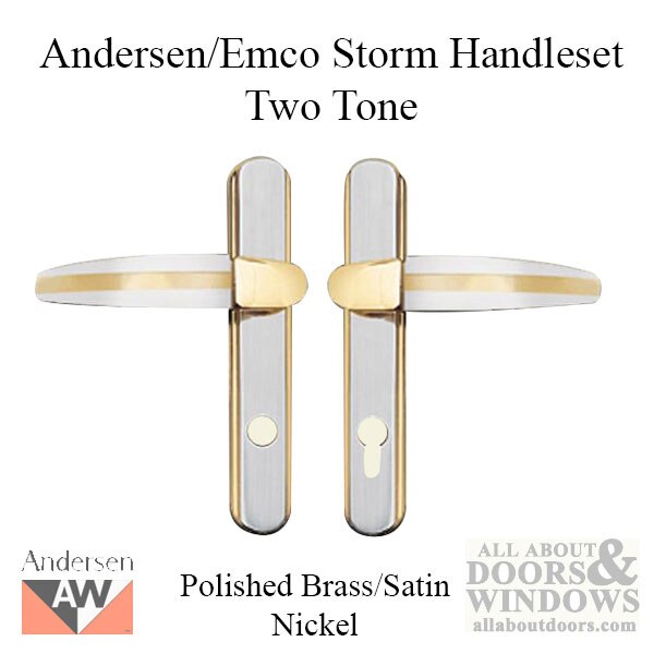 Andersen Emco Storm Door Handleset Modern Design Two Tone