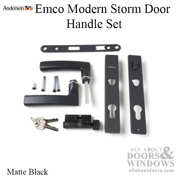 Andersen Emco Modern Storm Door Handle Set Trim Matte Black
