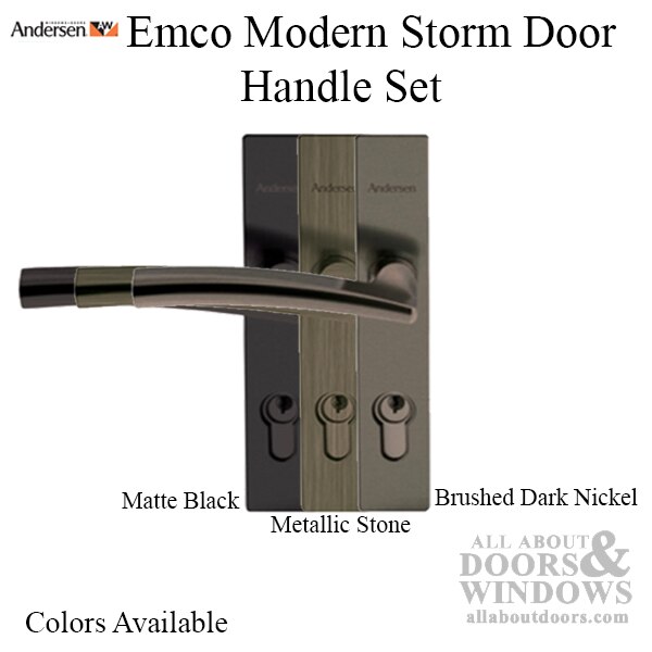 Andersen Emco Modern Storm Door Handle Set Trim Matte Black