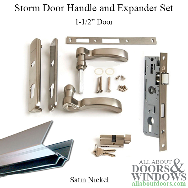 storm door handle/expander set