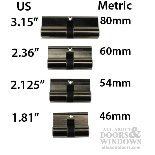 Double Key Gate Lock Profile Cylinder, 3-1/8