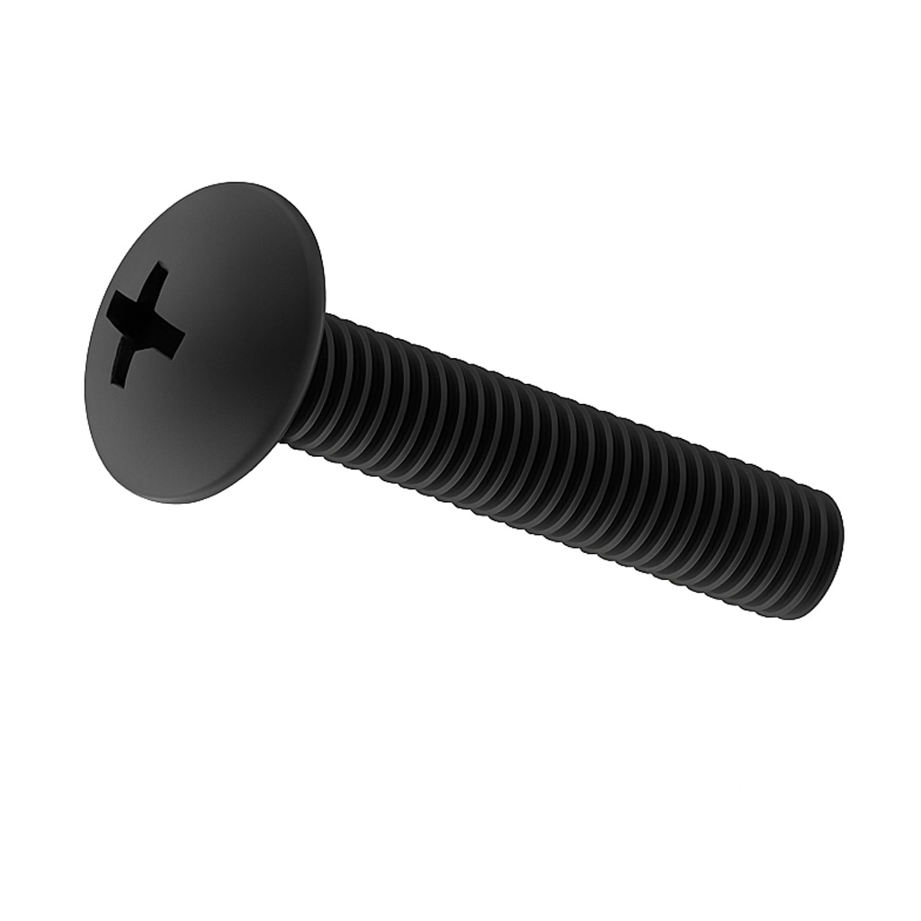 Black 3/4 inches Pan Head Screw with Machine Thread