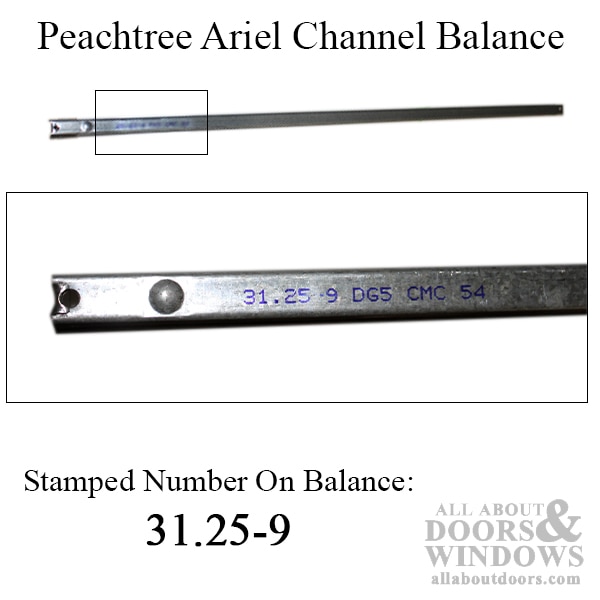 Peachtree Ariel 31-1/4-9 Channel Balance for 4272 Series Non-Tilt Windows