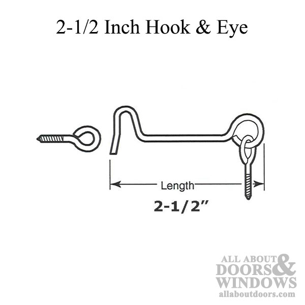 Window Screen Hook and Eye, 1-1/2 inch