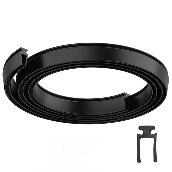 Larson Double Sweep Expander for Storm Door - Black Draft Stopper